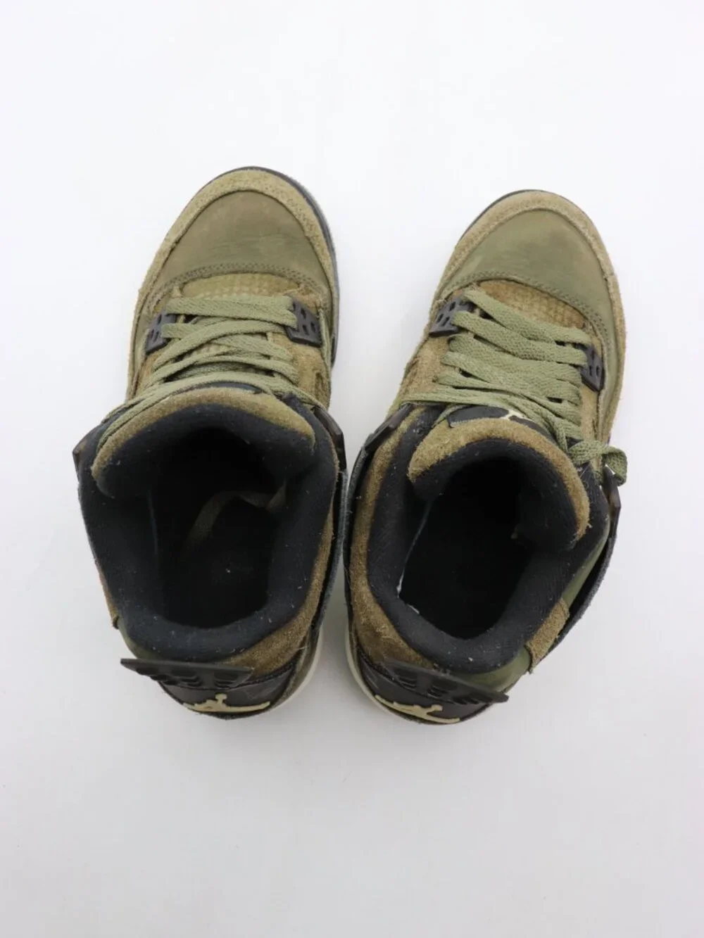 Nike Air Jordan 4 Craft Olive Youth 5 Women’s 6.5 Suede Sneakers FB9928-200 - Picture 7 of 9
